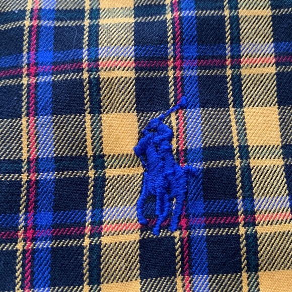Patterned Polo Ralph Lauren Button Down Large - Picture 3 of 4